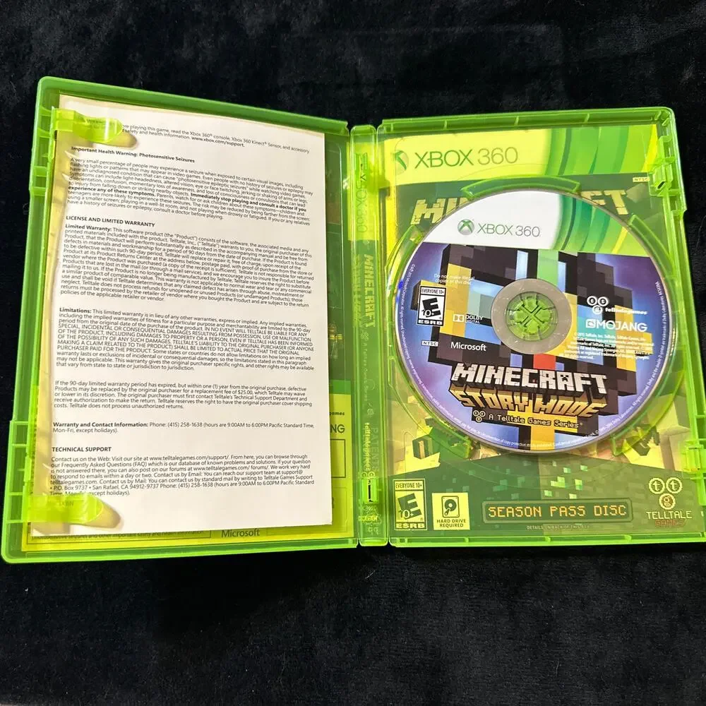 Minecraft: Story Mode - Season Pass Disc (Xbox 360, 2015)